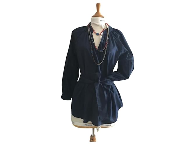 Blusa túnica Valentine Gauthier Azul marino Algodón  ref.848558