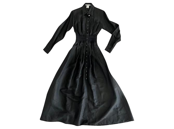 Chantal Thomass Dresses Black Viscose Linen  ref.848565