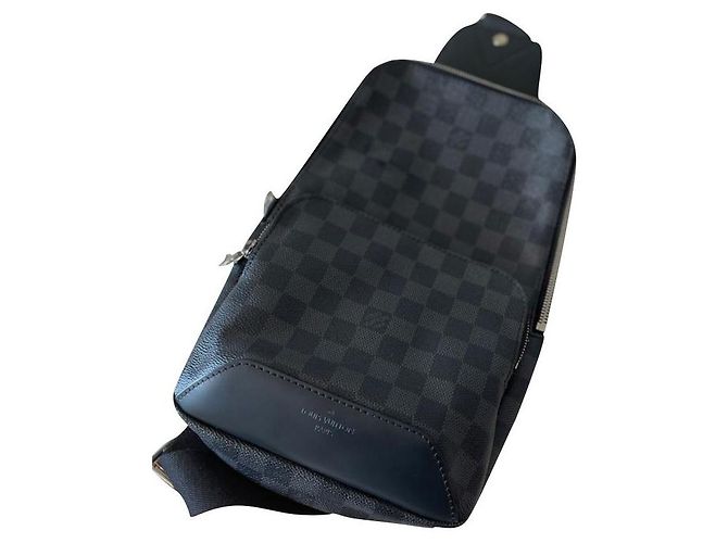 Louis Vuitton Gray checkerboard sling bag Dark grey
