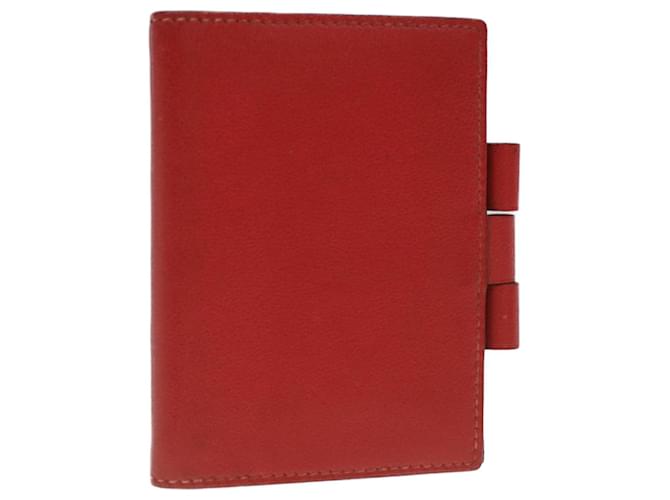 Hermès HERMES Day Planner Cover Cuir Rouge Authentique 37870  ref.848711
