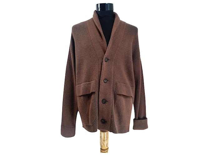 Ermenegildo Zegna Sweaters Brown Cashmere Wool Polyamide  ref.848919