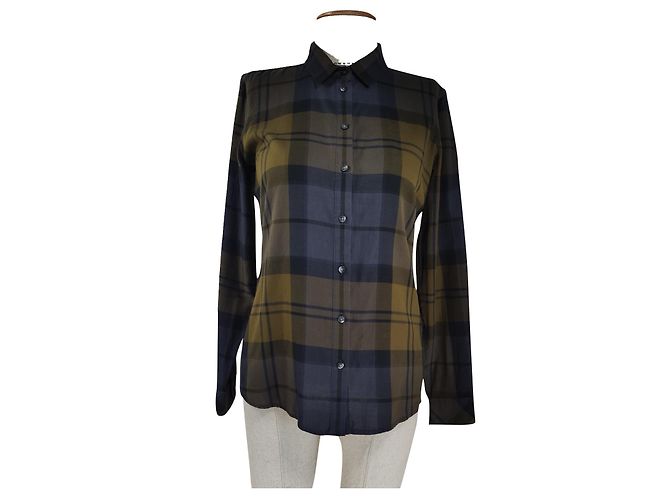 Barbour Camicia Tartan Verde in Cotone Multicolore