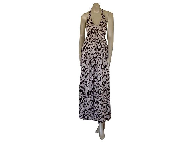 Diane Von Furstenberg DvF Maxi-Seidenkleid Franz Braun Roh Schokolade