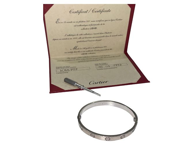 Love amo cartier ouro branco