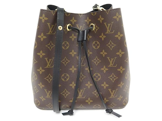 Louis Vuitton NeoNoe MM in Monogram Canvas with Black Leather