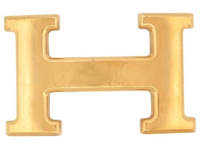 Hermès HERMES H BELT BUCKLE IN POLISHED GOLD METAL FOR LINK 32MM GOLDEN BELT BUCKLE  ref.849193