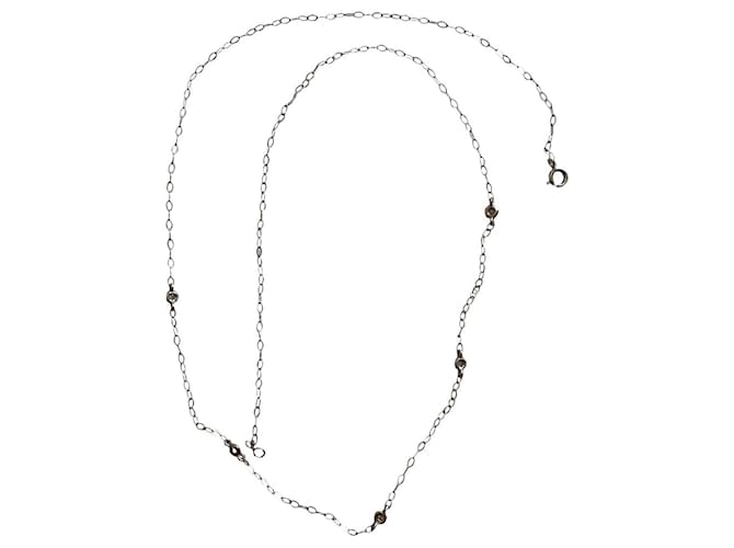 No Brand White gold necklace Silvery  ref.849596