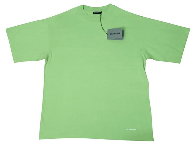 Balenciaga Camisetas Verde claro Algodón  ref.849598