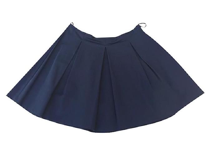 Miu Miu skirt Navy blue Cotton  ref.849602