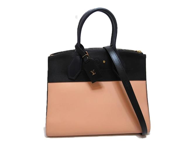 Louis Vuitton Bicolor Leather City Steamer Bag M42496 Black Pony-style  calfskin ref.989122 - Joli Closet