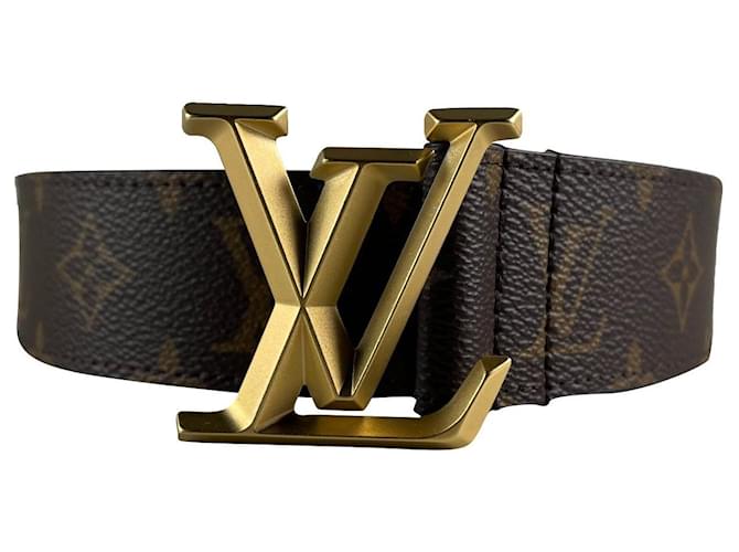 Louis Vuitton LV Pyramid Belt 40 MM Brown Cloth  ref.850445