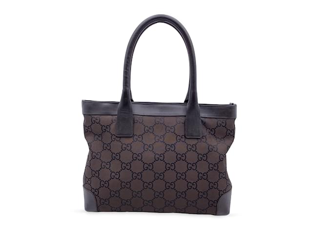 Gucci Brown Monogram Canvas Tote Bag Handbag Cloth  ref.850801