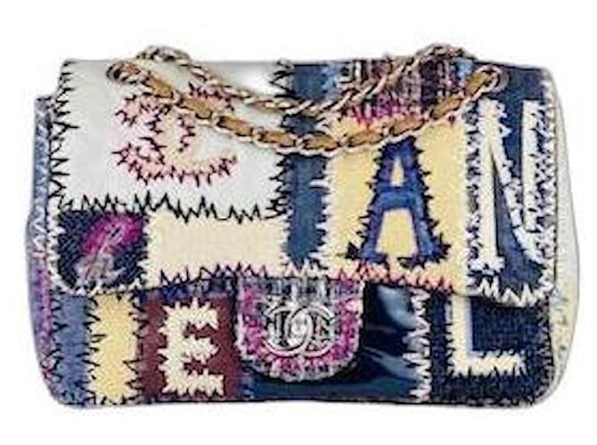 Chanel timeless patchwork Multiple colors Tweed Lambskin Denim  ref.850848