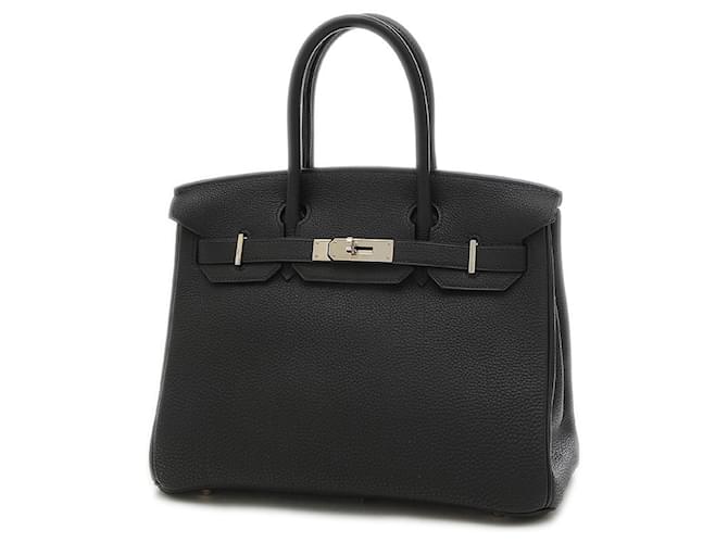 Hermès HERMES BIRKIN 30 Black Leather  ref.851004