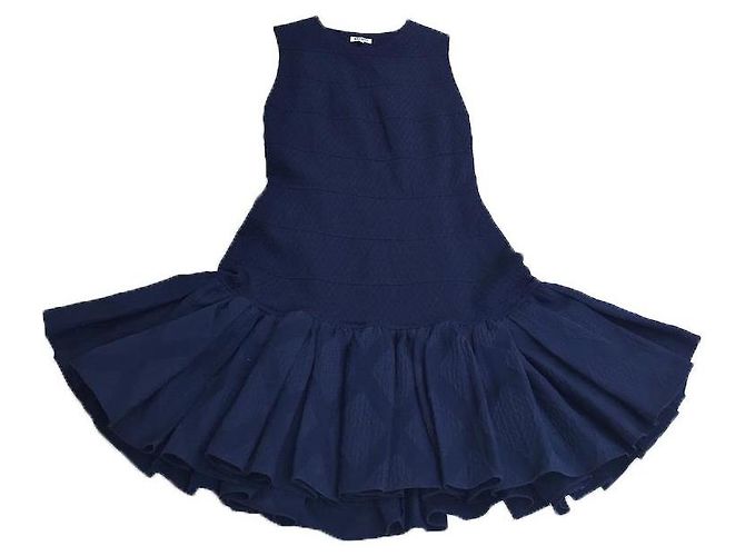 Kenzo open back dancer style dress Navy blue