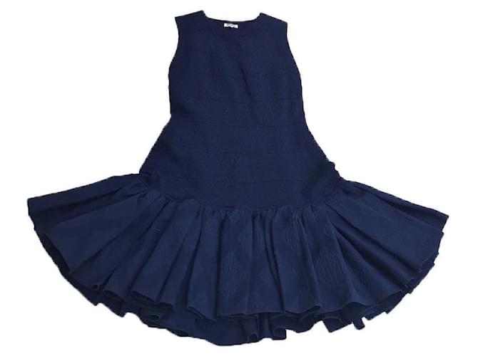 vestido estilo bailarina con espalda abierta de Kenzo Azul marino Algodón  ref.851264