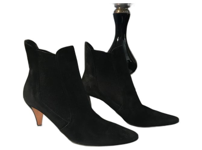 Miu Miu BOTTINES PETIT TALON Ebène