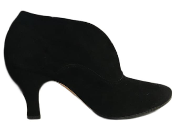 Repetto STIEFELETTEN MIT KLEINEM ABSATZ Schwarz Nubuk  ref.851274