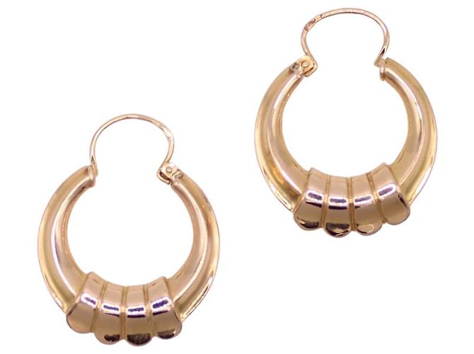 Autre Marque Pendientes aro oro rosa 750%O Gold hardware
