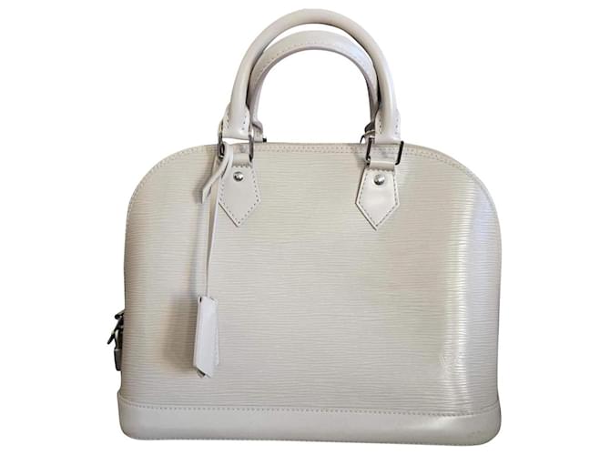 Alma Louis Vuitton Handtaschen Weiß Leder  ref.851319