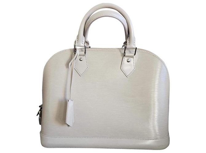 Alma Sac à main Louis Vuitton blanc en cuir Epi