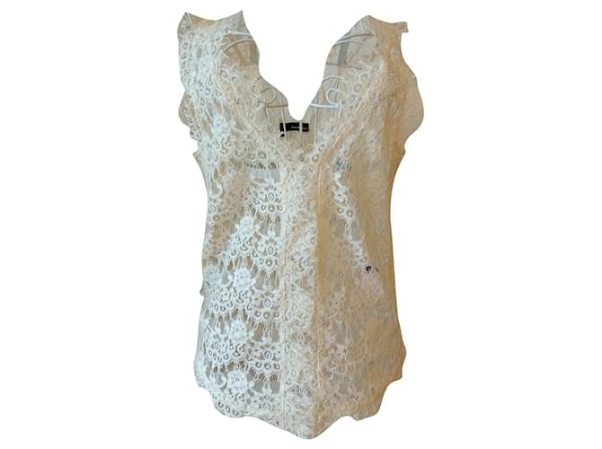 The Kooples lace tunic Eggshell  ref.851519