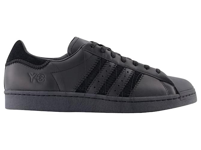 Y3 Y-3 Superstar Sneakers - Y-3 - Leather - Noir Black  ref.851646