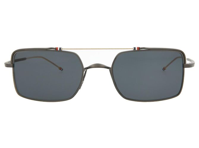 Óculos de sol de metal com armação quadrada Thom Browne