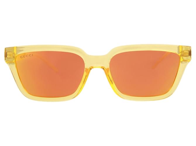 Lunettes de soleil injectées à monture carrée Gucci Orange  ref.851790