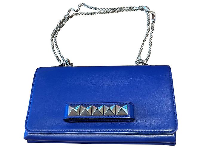Borsa Valentino Garavani Rockstud in pelle blu