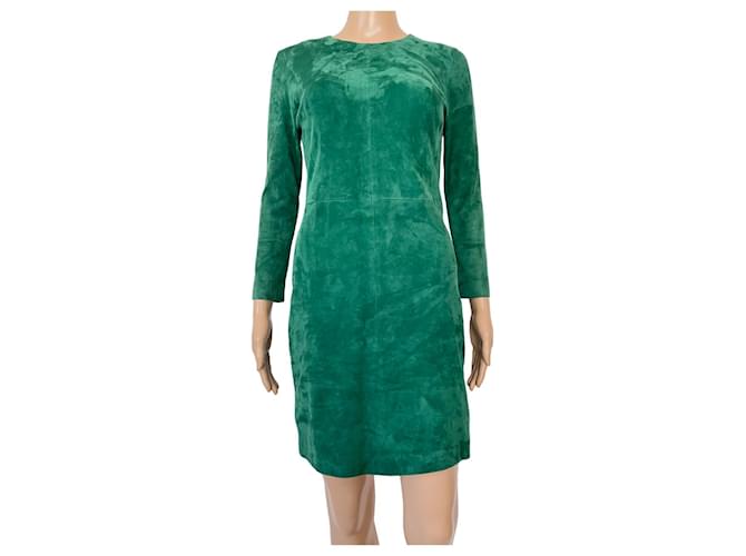 Enes Dresses Green Suede  ref.851848