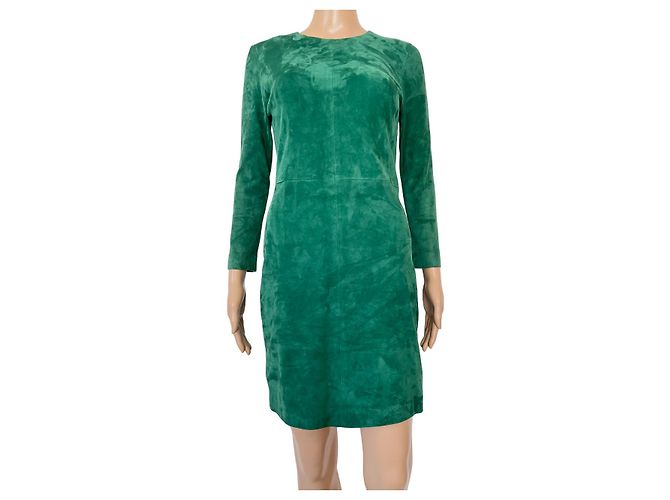 Vestido Enes de camurça verde