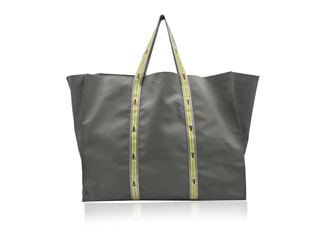 Louis Vuitton 2003 LV Cup Limited Edition Grey Vinyl Large Tote Cloth  ref.851856