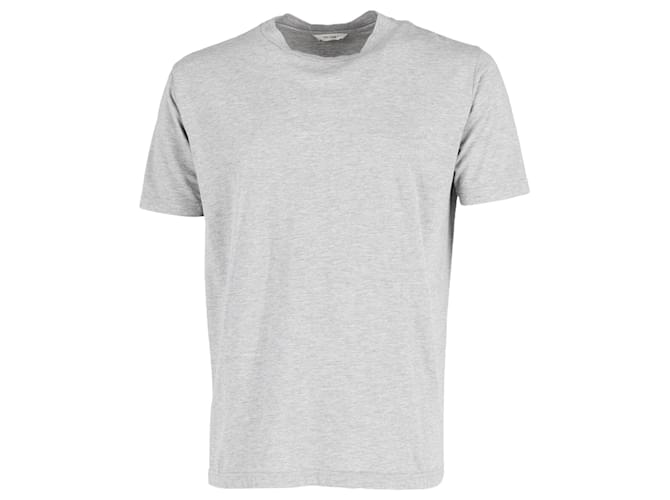 The Row Plain Classic Short Sleeve T shirt in Grey Cotton