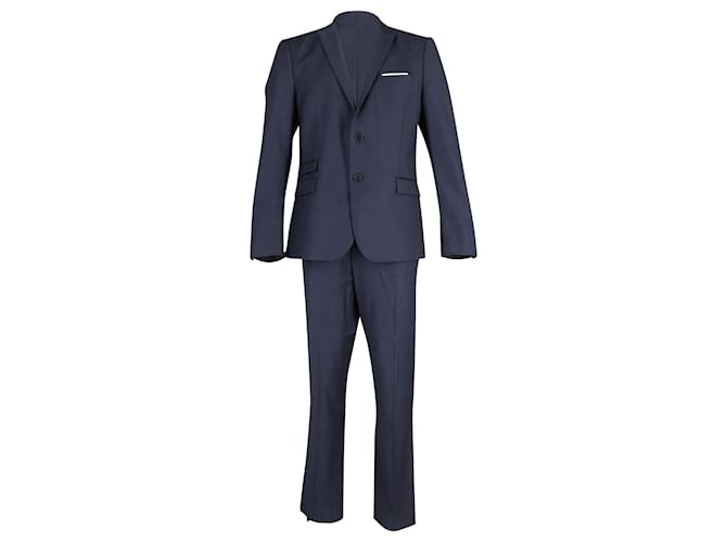 Conjunto de traje y pantalón de lana azul marino de The Kooples  ref.851962