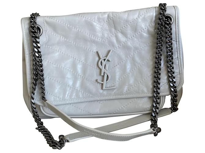 Saint Laurent Yves Saint-Laurent Niki bag White Leather  ref.852647