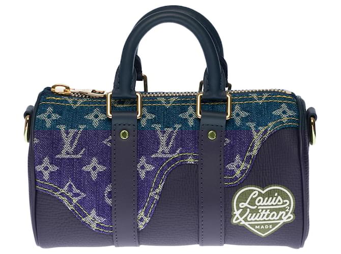 Louis Vuitton BLUE DENIM KEEPALL TRAVEL BAG - 133217934  ref.852852