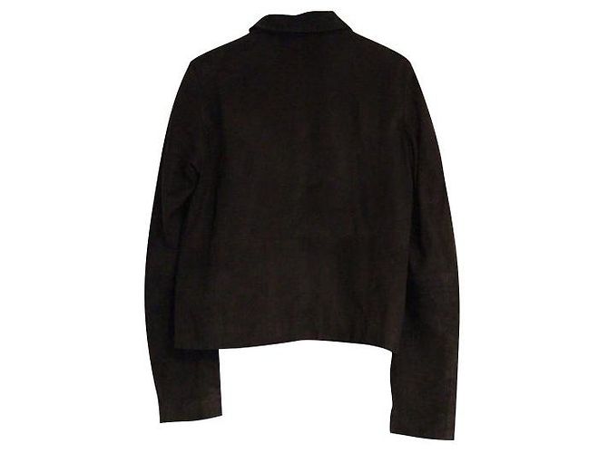 Chaqueta Mac Douglas de piel de cabra negra Talla 38 Negro