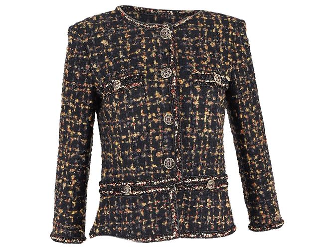 Chaqueta Chanel Paris-Rome Fantasy Tweed en algodón multicolor