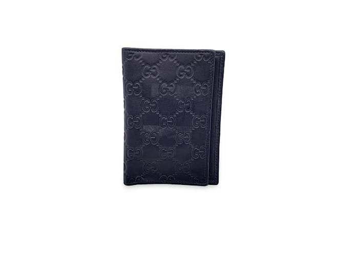 Gucci Black ssima Leather Passport Case Document Holder ref.853000 - Joli  Closet