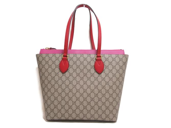 Gucci GG Supreme Linea A Zip Tote 415721 Beige Cloth ref.853081