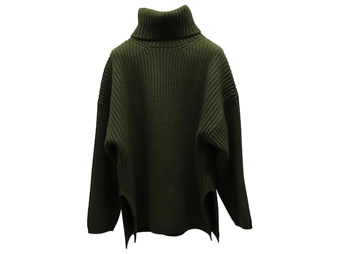 Suéter grueso de cuello alto en lana verde oliva de Acne Studios  ref.853113