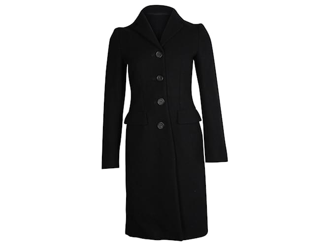 Abrigo largo Prada de lana negra Negro  ref.853135