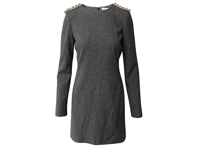 Chloé Chloe Epaulettes Sheath Dress in Black Wool  ref.853143