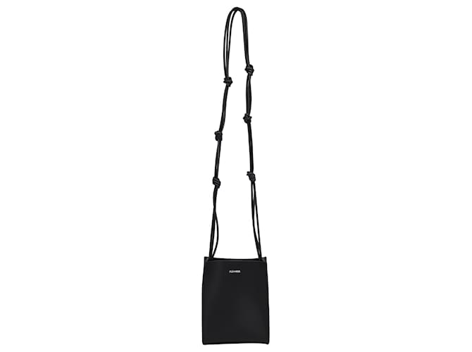 Jil Sander Tangle Small Crossbody Bag in Black Calf Leather Pony-style calfskin  ref.853152