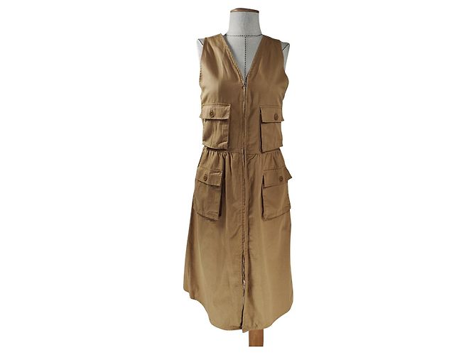 Vestido Mads Norgaard Super Work Drixa Marrón Algodón Castaño