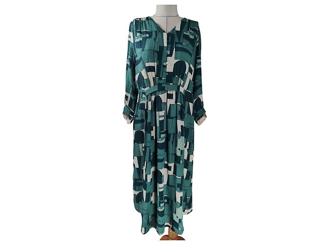 Noa Noa Kleid Grün Viscose