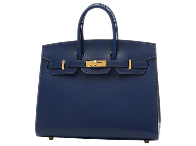 Hermès Birkin 25 Navy blue Leather  ref.853478