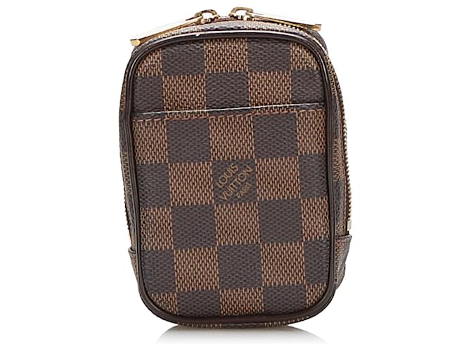 Louis Vuitton Brown Damier Ebene Etui Okapi PM Leather Cloth Pony-style  calfskin ref.853655 - Joli Closet