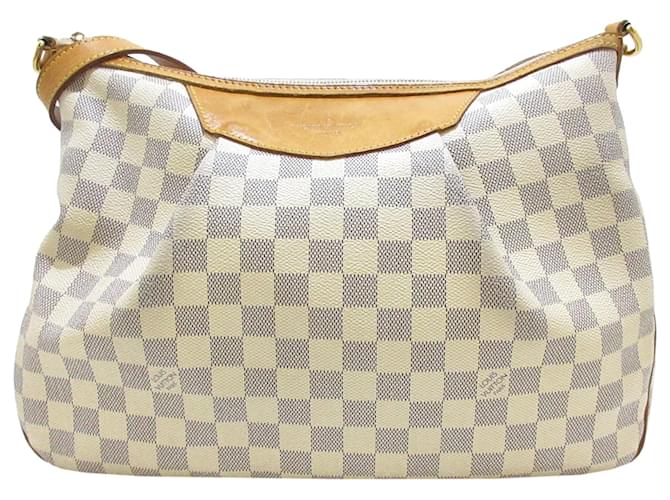 Louis Vuitton Siracusa Shoulder Bag MM White Canvas